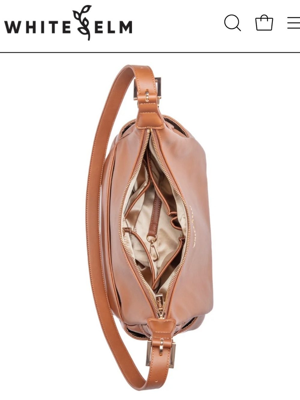White Elm Camille Hobo Caramel NWT - Picture 13 of 13